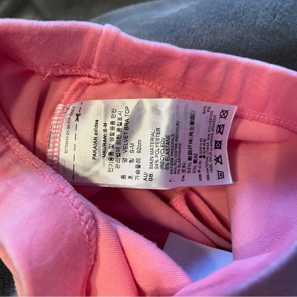 Adidas Velvet Bra Top - Picture 2 of 4